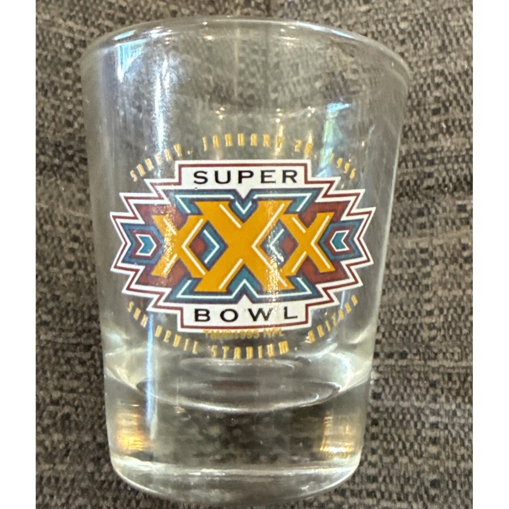 RARE NFL Super Bowl XXX Souvenir Shot‎ Glass | Arizona 1/28/1996